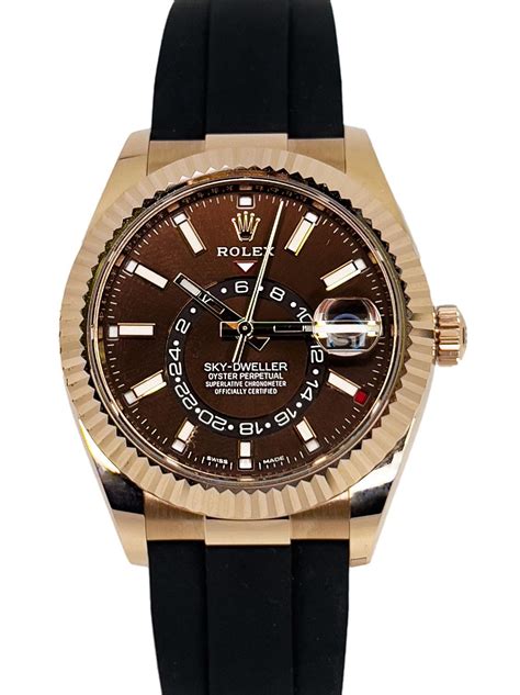 rolex sky dweller chocolate dial